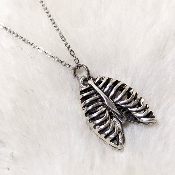Handmade | Jewelry | Gothic Style Rib Cage Silver Charm Stainless Steel ...